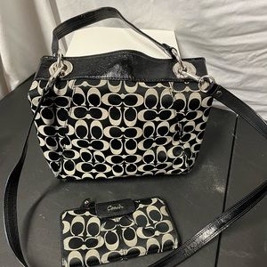Coach bag and matching wallet